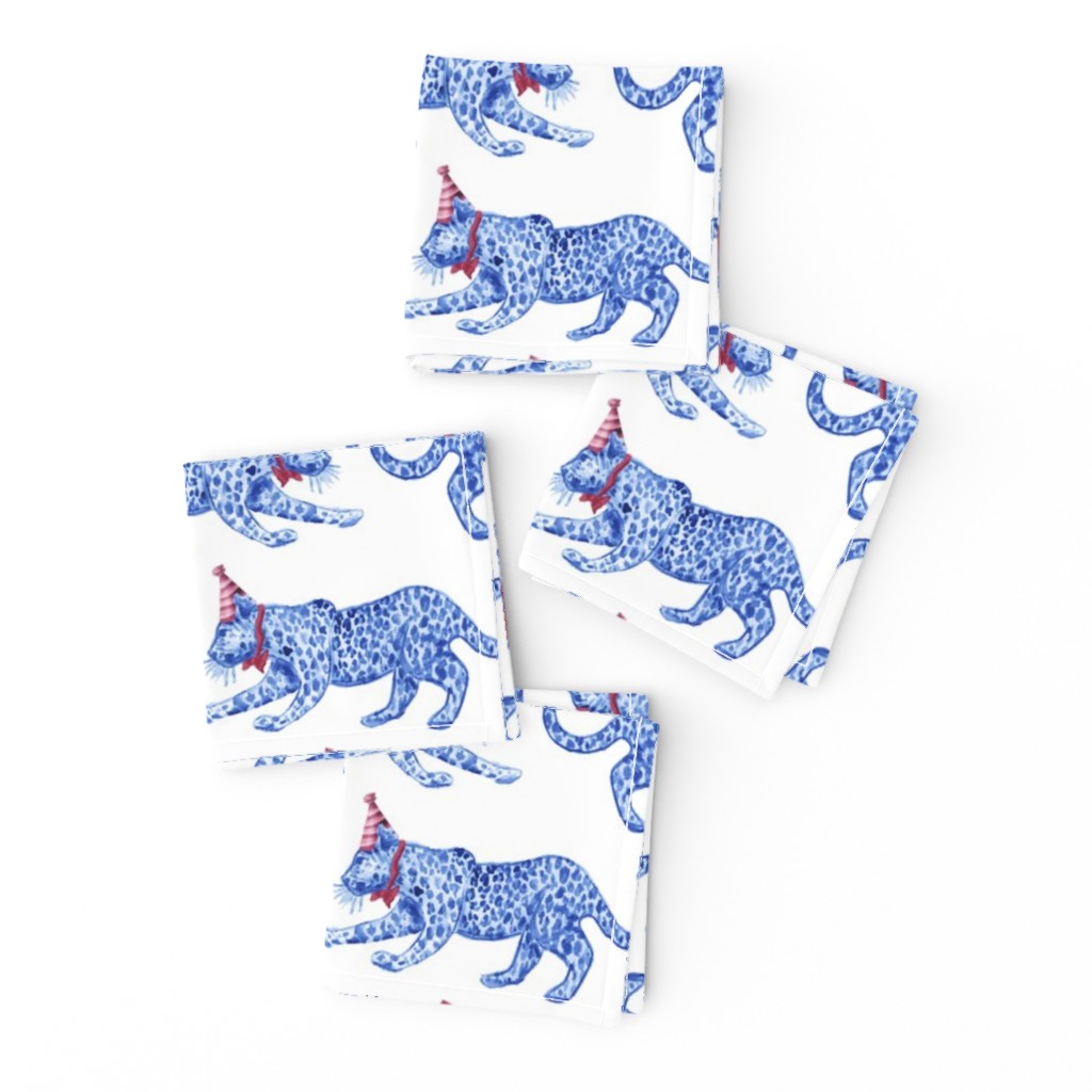 Party Leopards alternating Blue/Red