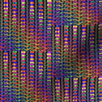 Stacked Rainbow Bricks - a Contemporary Checked Design