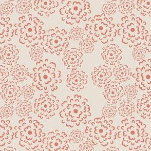  Scatter Floral | Coral on Alabaster