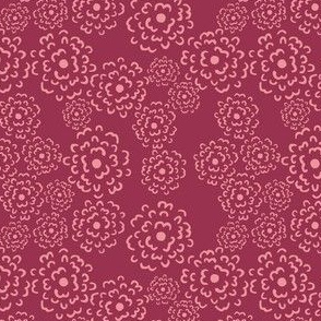 Scatter Floral | Pink on Cerise