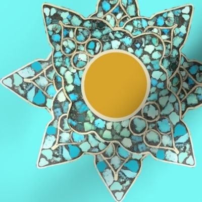 Native American Turquoise Star Tile 