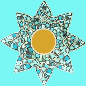 Native American Turquoise Star Tile 
