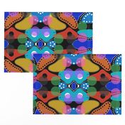 Australiana Abstract - multi (black) mirrored 