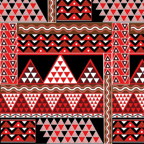 Mountain Triangles-red and white