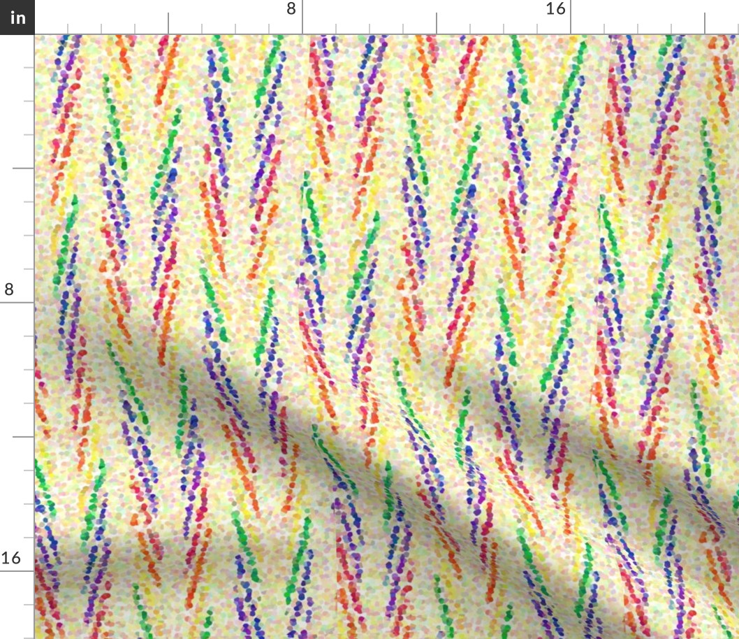 Medium- Rainbow  Dream Stripes - Vertical