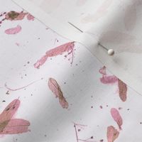 faux mulberry paper -  petal pink leaves