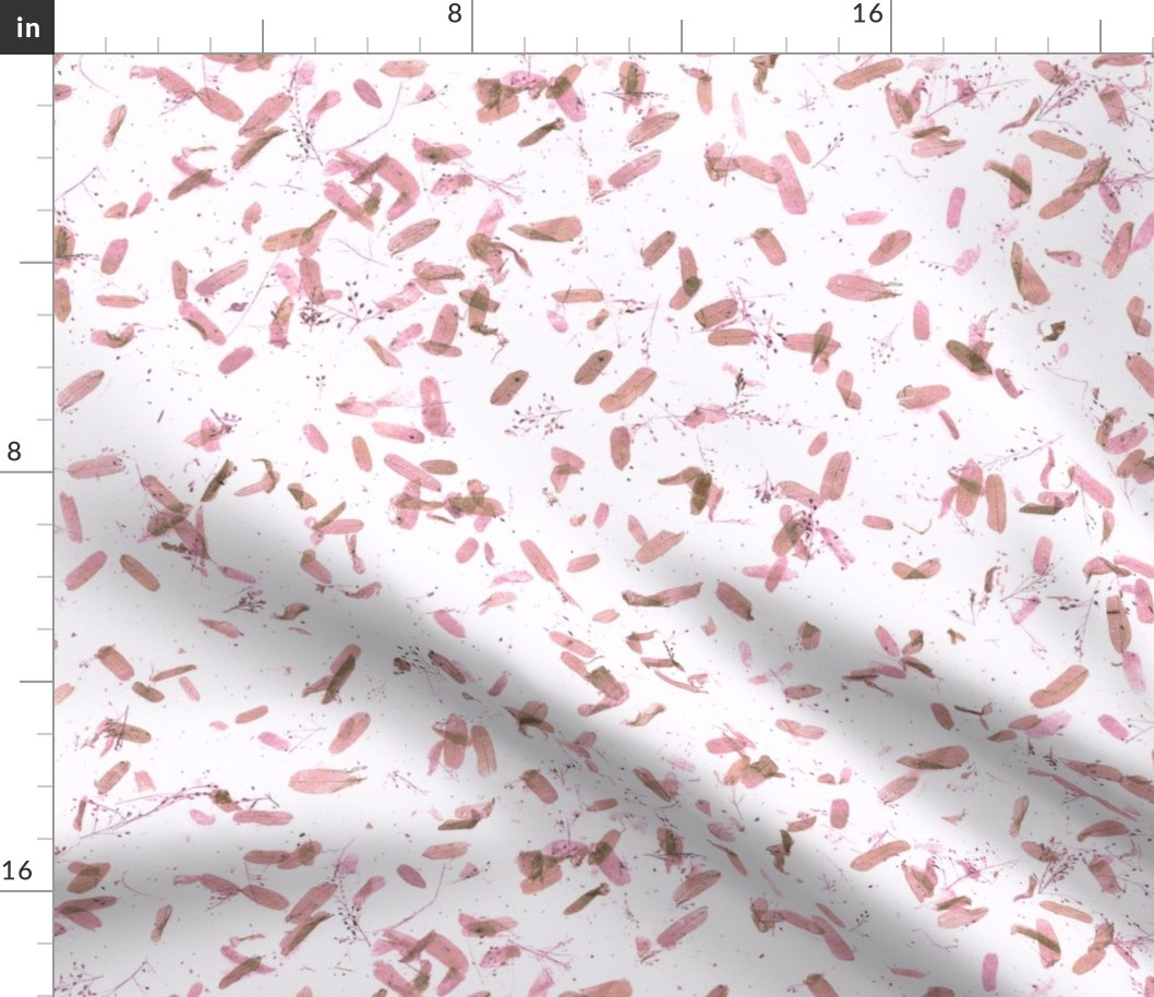 faux mulberry paper -  petal pink leaves