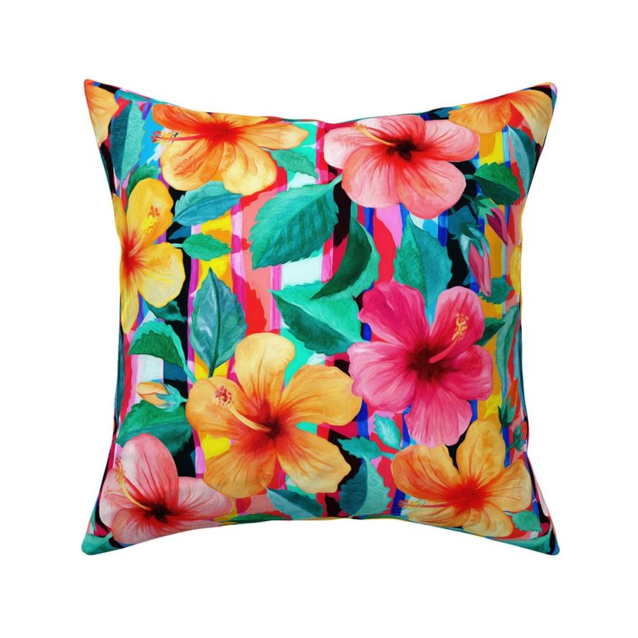 OTT Maximalist Hawaiian Hibiscus Floral Fabric | Spoonflower