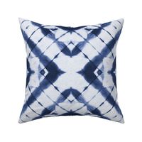 Shibori blue and white rhombus pattern