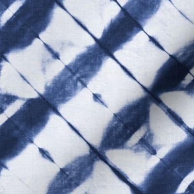 Shibori blue and white rhombus pattern