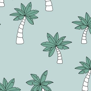 Little surf summer trip palm tree designs mint blue boys