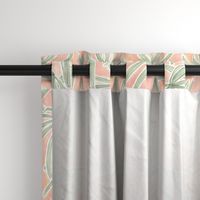 boho palms green pink large scale