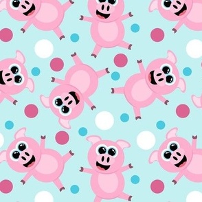 Cartoon Pig Fabric, Wallpaper and Home Decor | Spoonflower