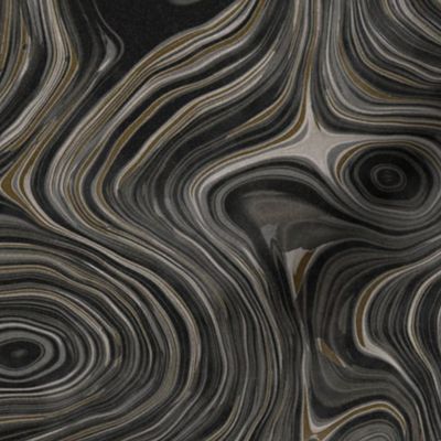 Black & Gold Marbled Paper