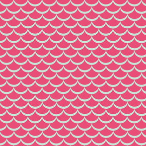 Waves Mint on Pink