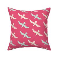 Sea Birds on Rose Pink