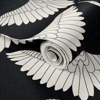 Swan Song // Ecru on Black