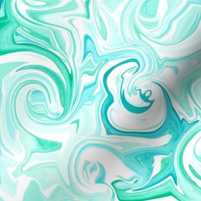 19-5AB Marble Mint Teal Jade Green Swirl