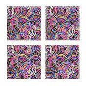 Concentric Circles Multi-colored Gradations