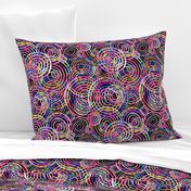 Concentric Circles Multi-colored Gradations