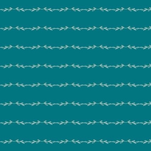 Leafy Lines | Shell on teal