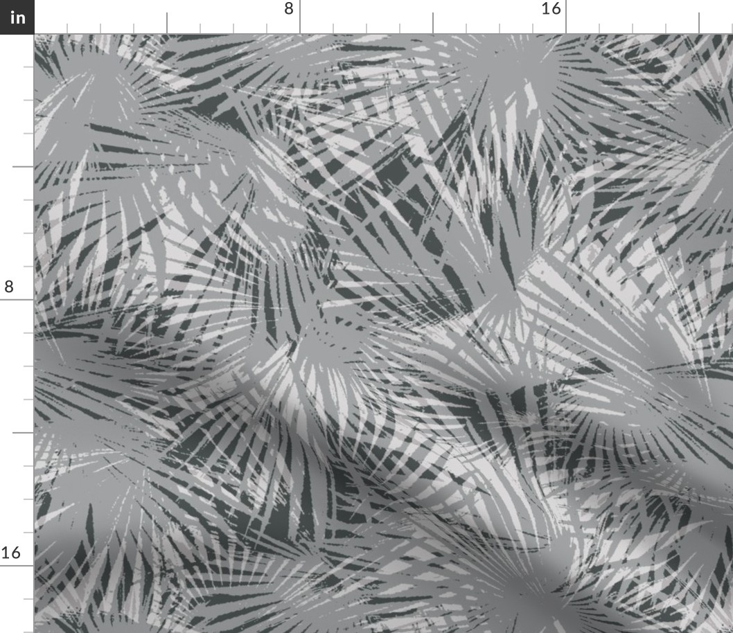 monochrome palm leaves camouflage