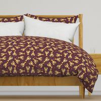 lobsters gold on reddish brown | medium