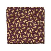 lobsters gold on reddish brown | medium