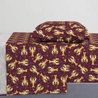 lobsters gold on reddish brown | medium