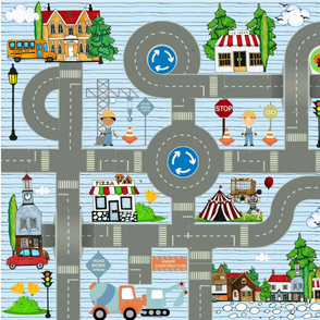 Happy Town Playmat Full Yard