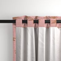 Copper Dragonflies on Woven Pink