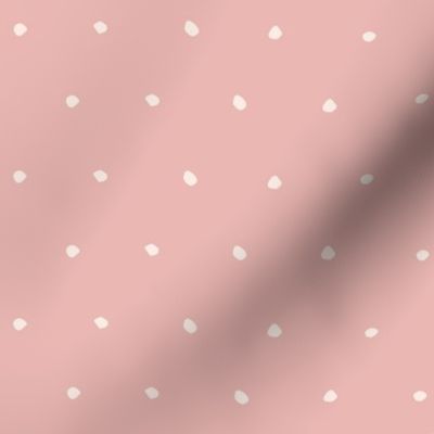White Polka Dots Spots on pink