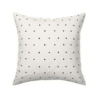 Organic dots Black on Bone off White Organic Polka Dots Spots