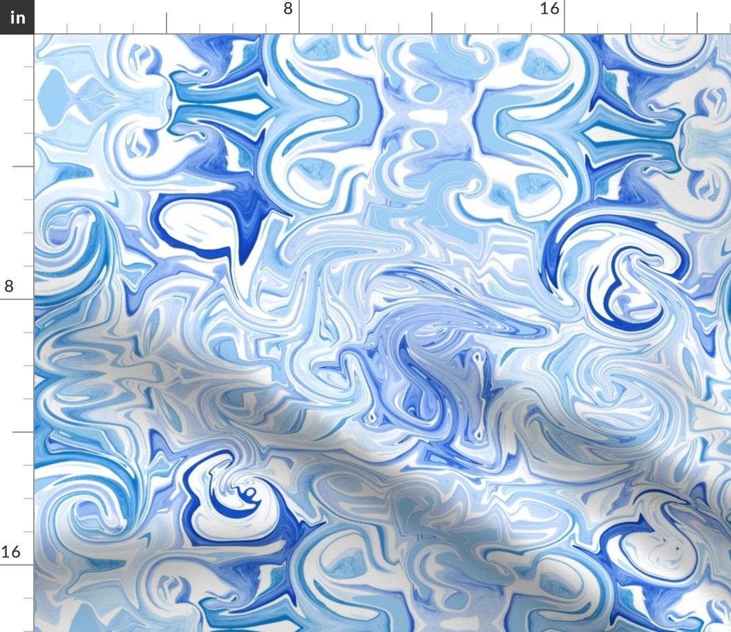 19-5AA Marble Nautical Blue 