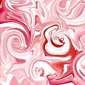 19-05Y Marble Nautical Red Wave Swirl