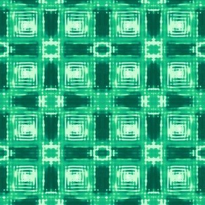 Green Shibori Plaid