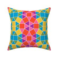 Square and Triangle Gem Stripe in Trendy1970s Colors