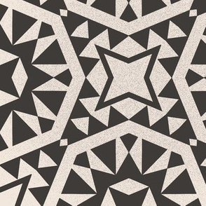 Moroccan Tiles - Charcoal + White