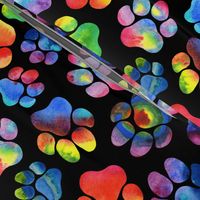 Rainbow Watercolor Pawprints
