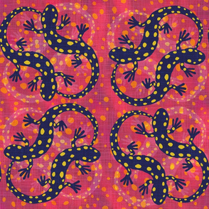 maximalist dancing salamanders: sunset