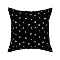 Sweet DAD minimal father text dada design abstract typography print with expressions from the heart monochrome black and white