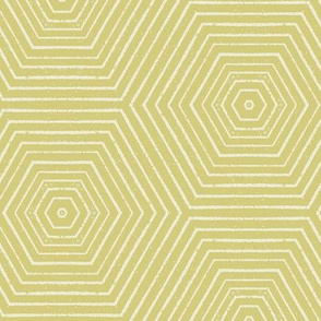 Concentric Hexagons M+M Olive by Friztin