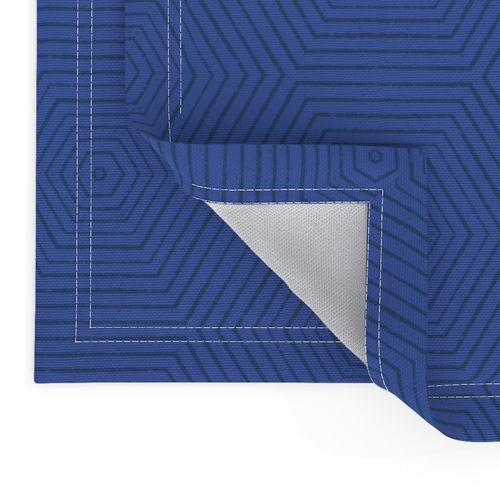 Concentric Hexagons M+M Cobalt by Friztin