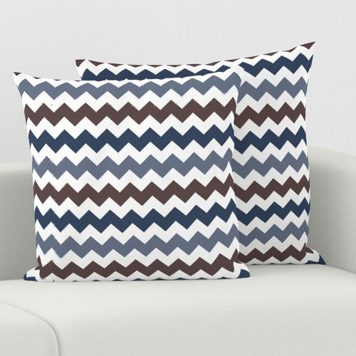 Blues//Brown Chevron