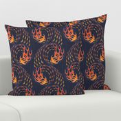 ★ HOT ROD FLAMES ★ Red, Orange, Yellow, Navy - Large Scale / Collection : On fire -Burning Prints