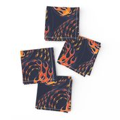 ★ HOT ROD FLAMES ★ Red, Orange, Yellow, Navy - Large Scale / Collection : On fire -Burning Prints