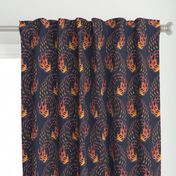 ★ HOT ROD FLAMES ★ Red, Orange, Yellow, Navy - Large Scale / Collection : On fire -Burning Prints