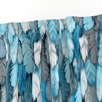 Owl Feathers Blue