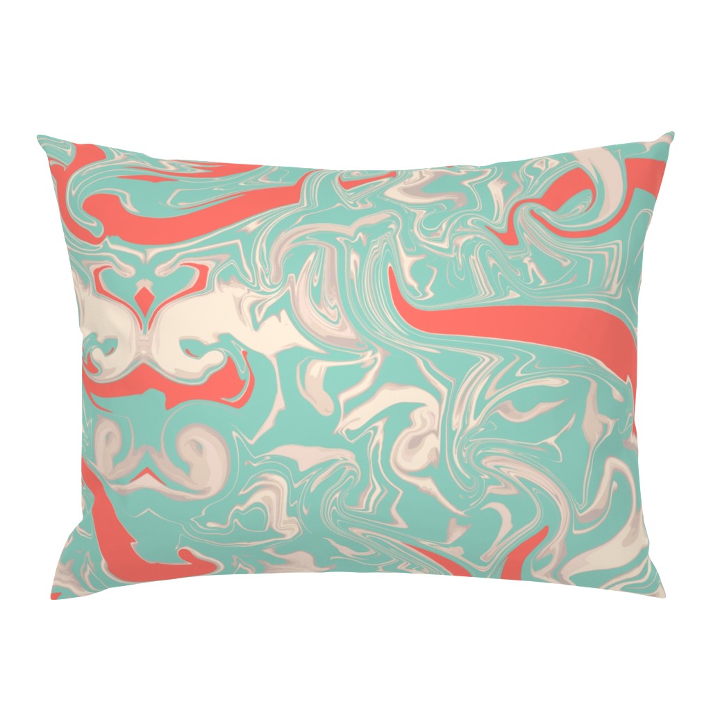 19-05B Nautical Ocean Wave Mint Coral