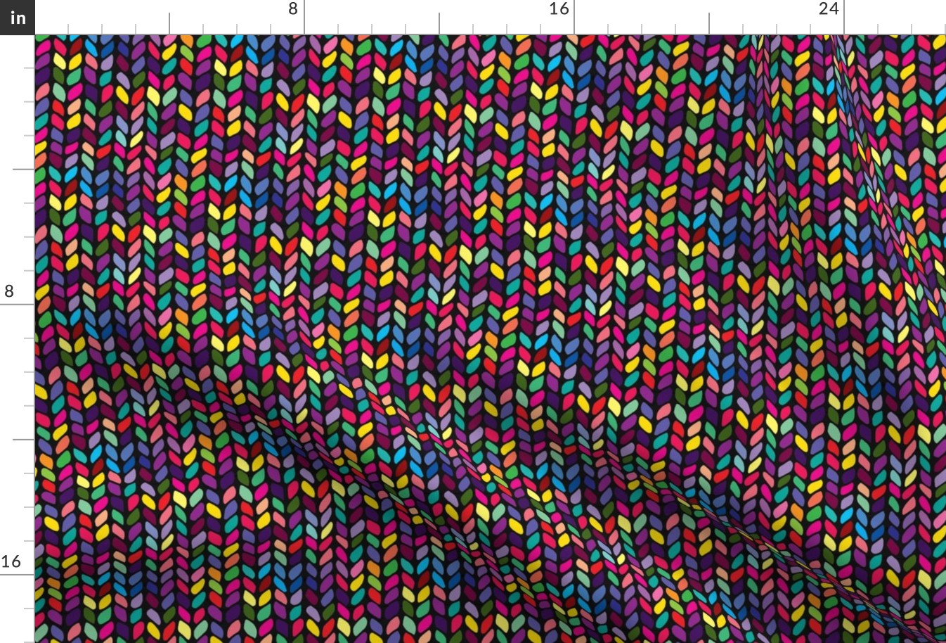 knit stitch multicolour small scale